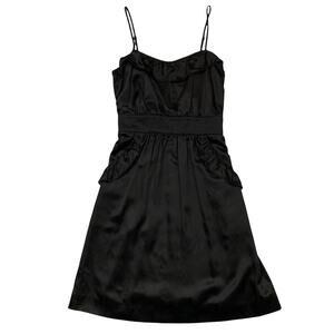 MARC JACOBS Silky Spaghetti Strap Mini Little Black Dress 2